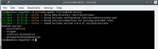 suricata-update list-enabled-sources