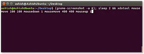 screenshot of the above command 