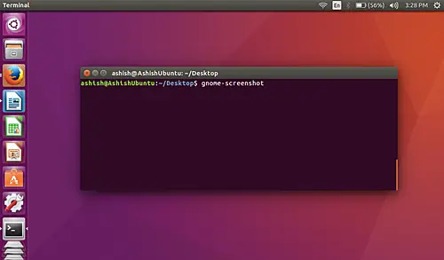 Starting Gnome Screenshot 