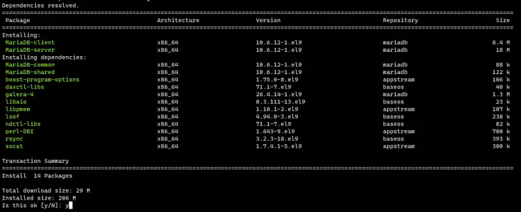 installing mariadb 10.6