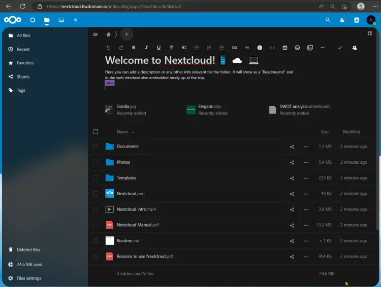 Nextcloud File Manager