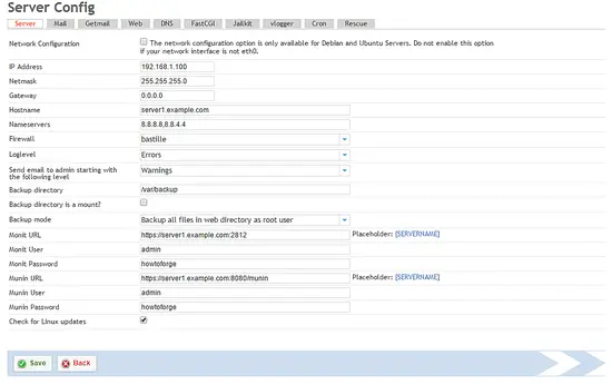 ISPConfig Monit configuration.