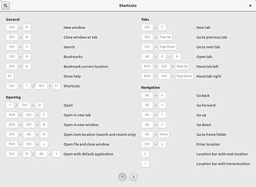 Nautilus Shortcut Window