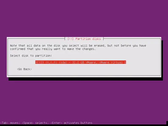 Choose hard disk