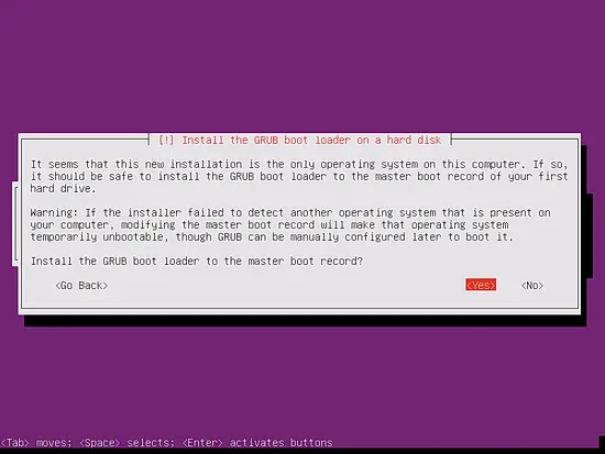 Install Grub boot loader