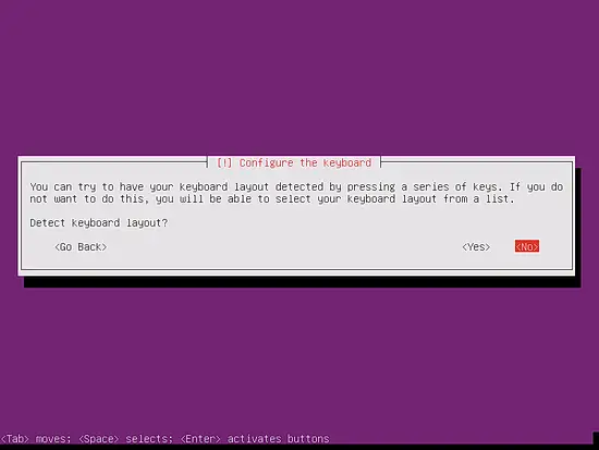 Select the keyboard layout manually.