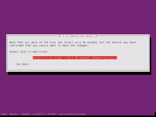 Select the disk