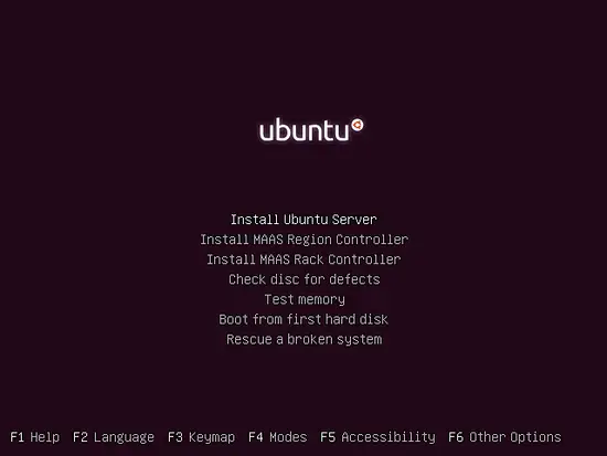 Start the Ubuntu installation.