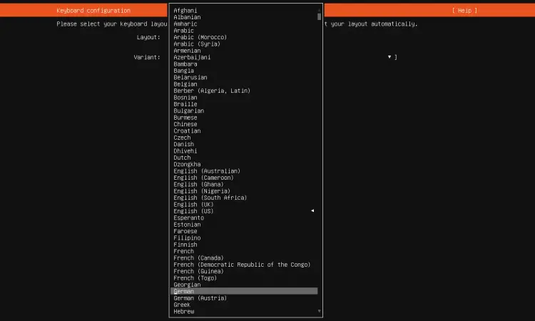 Choose alternative keyboard layout