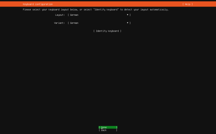 New keyboard language selected