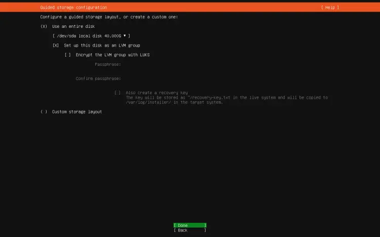 Disk partitioning