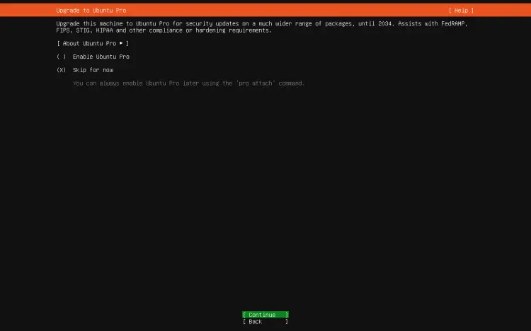 Skip Ubuntu pro