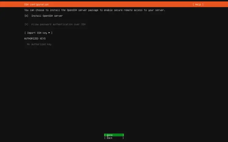 Install SSH server