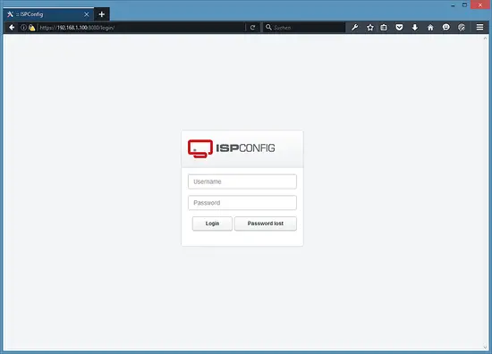 ISPConfig Login