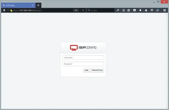 ISPConfig Login