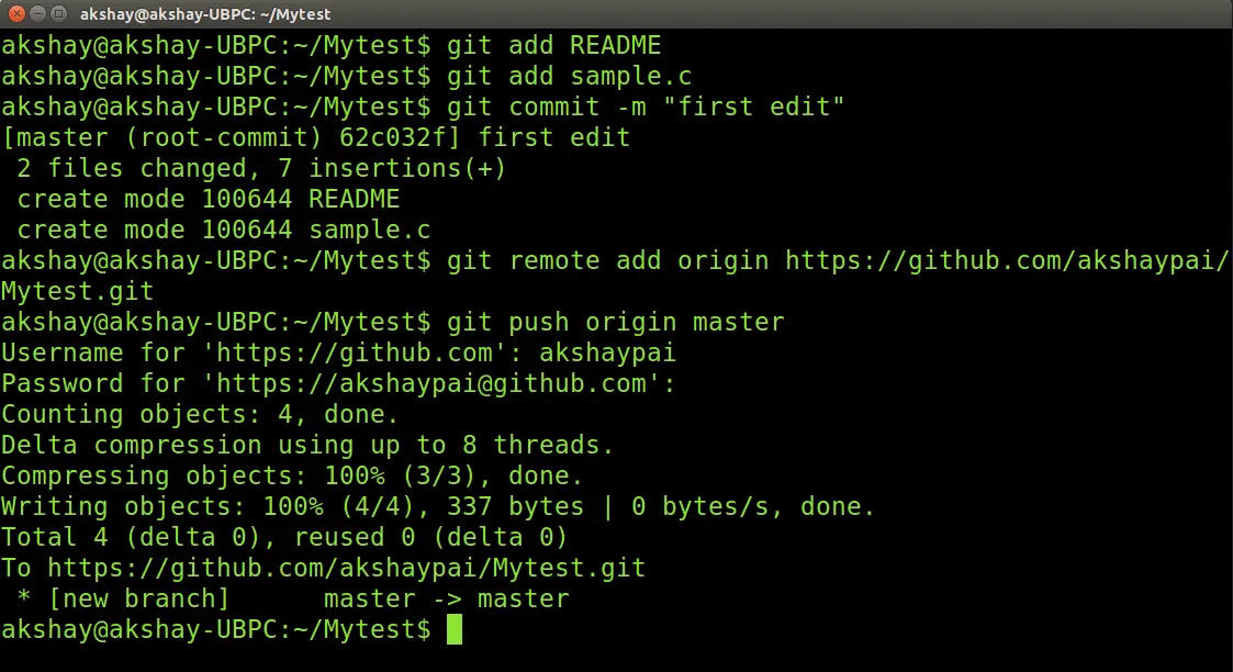 Git add origin. Юзернейм в GITHUB что такое. Git Push Origin Master. Git Bash Ubuntu. Username for GITHUB.