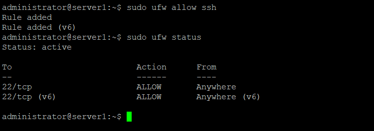 Open SSH Port in UFW