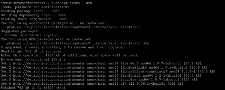 Install UFW Firewall