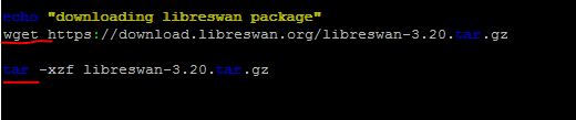 Download and unpack LibreSwan