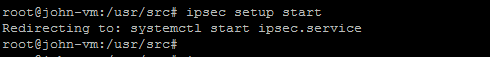 Start IPSec setup