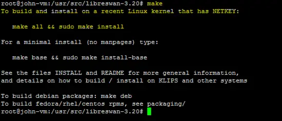 Run make command on LibreSwan