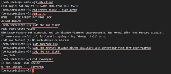 Create new CEPH RBD images with the rbd command