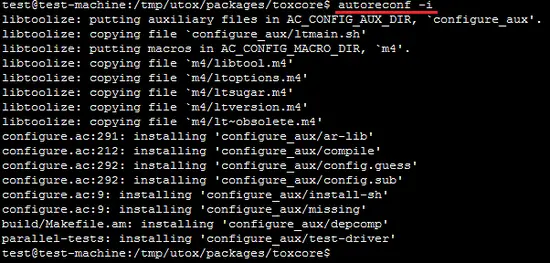 Toxcore autoreconf on Ubuntu.