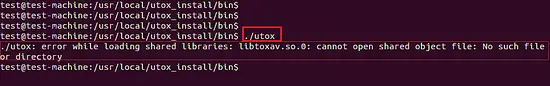 utox error Ubuntu