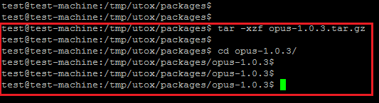 Unpack opus on Ubuntu.