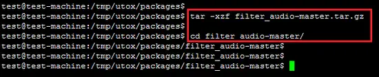 Extract Filter Audio on Ubuntu.