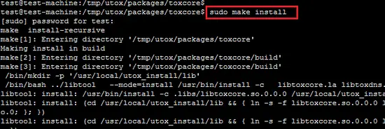 Toxcore make install on Ubuntu