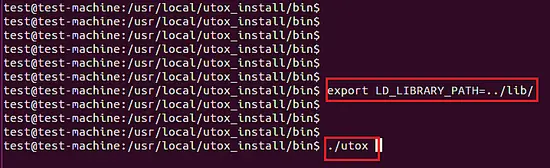 .export LD_LIBRARY_PATH=../lib/ Ubuntu