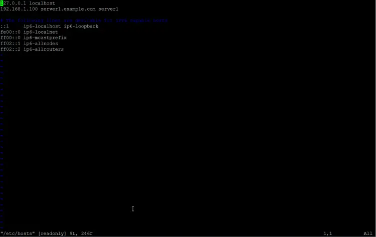 Editing a file with Vim