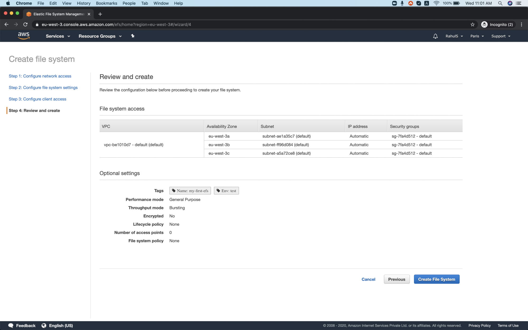 What is EFS (Elastic File System) in AWS and how to use it