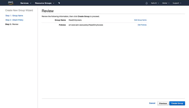 Review settings