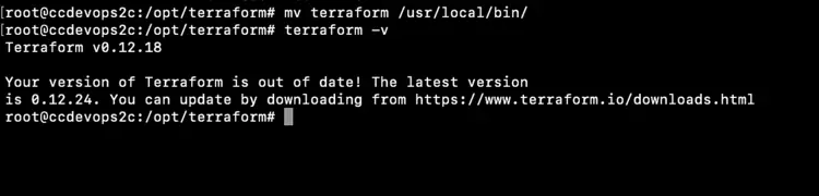 Terraform version