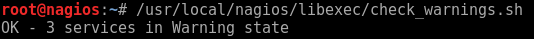 Run Nagios script